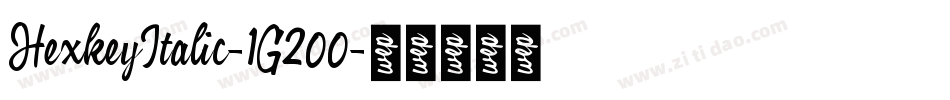 HexkeyItalic-1G200字体转换