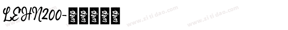 LEHN200字体转换
