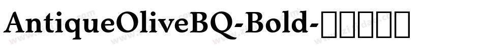 AntiqueOliveBQ-Bold字体转换