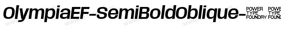 OlympiaEF-SemiBoldOblique字体转换