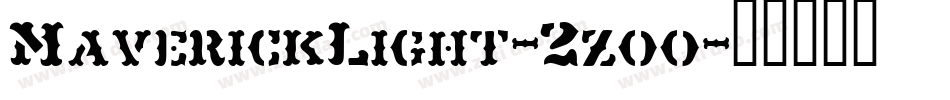MaverickLight-2zoo字体转换