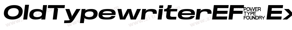 OldTypewriterEF-ExBoldObl字体转换