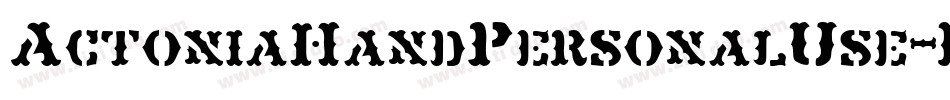 ActoniaHandPersonalUse-KRJl字体转换