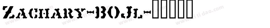 Zachary-B0Jl字体转换