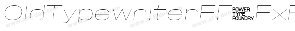 OldTypewriterEF-ExBoldObl字体转换