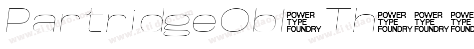 PartridgeObl-Th字体转换