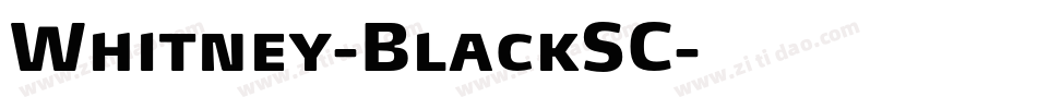 Whitney-BlackSC字体转换