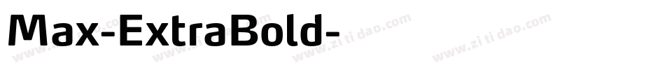 Max-ExtraBold字体转换