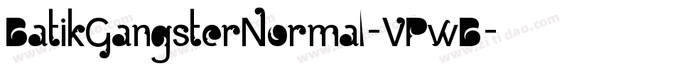 BatikGangsterNormal-VPwB字体转换