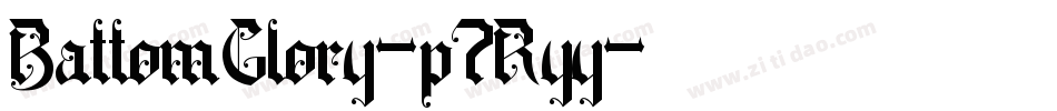 BattomGlory-p7Ryy字体转换