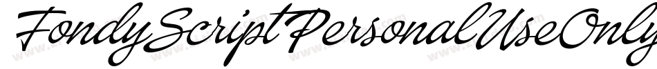 FondyScriptPersonalUseOnly-YxXL字体转换