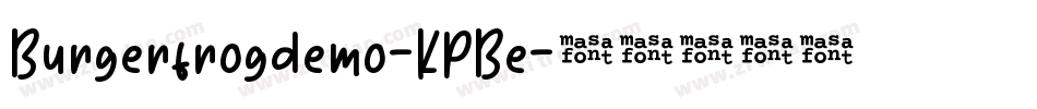 Burgerfrogdemo-KPBe字体转换