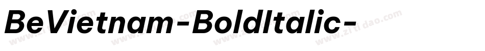 BeVietnam-BoldItalic字体转换
