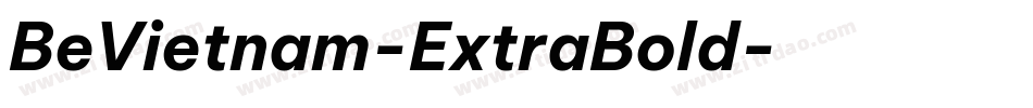 BeVietnam-ExtraBold字体转换