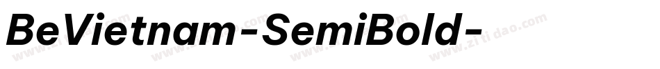 BeVietnam-SemiBold字体转换