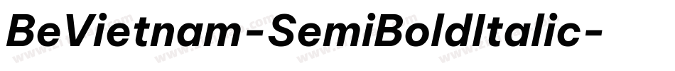 BeVietnam-SemiBoldItalic字体转换