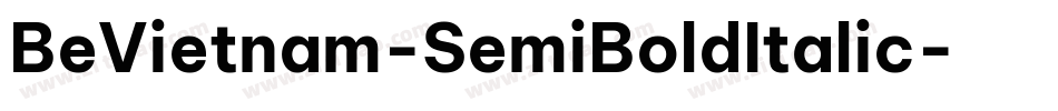 BeVietnam-SemiBoldItalic字体转换