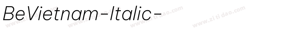BeVietnam-Italic字体转换