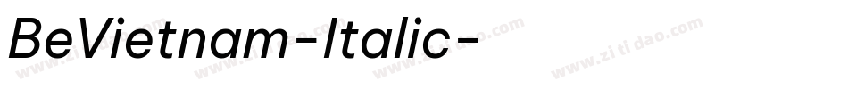 BeVietnam-Italic字体转换