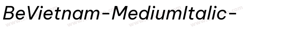BeVietnam-MediumItalic字体转换