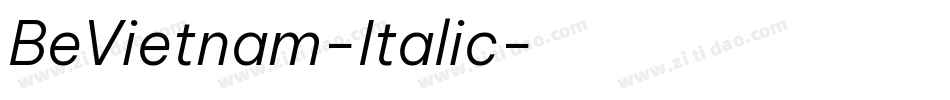 BeVietnam-Italic字体转换