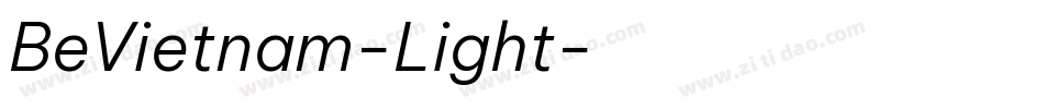 BeVietnam-Light字体转换