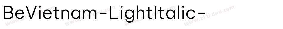 BeVietnam-LightItalic字体转换