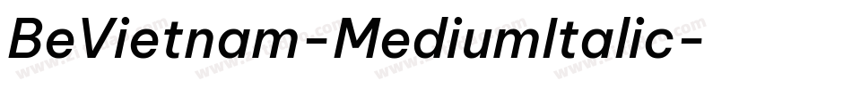 BeVietnam-MediumItalic字体转换