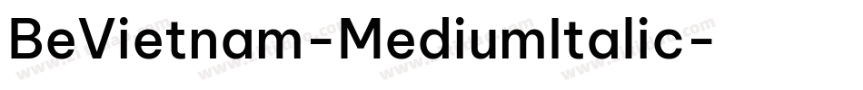BeVietnam-MediumItalic字体转换