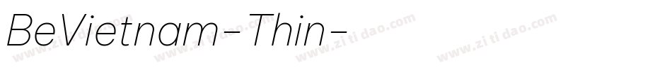 BeVietnam-Thin字体转换