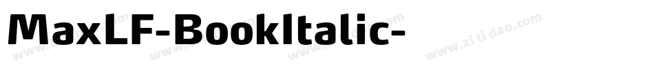 MaxLF-BookItalic字体转换