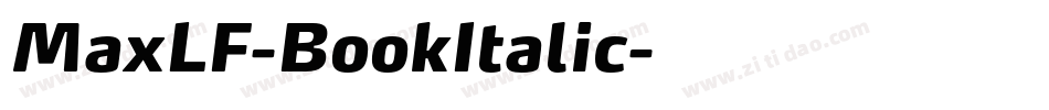MaxLF-BookItalic字体转换