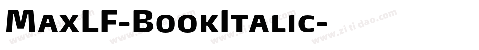 MaxLF-BookItalic字体转换