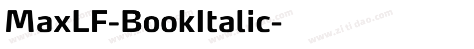 MaxLF-BookItalic字体转换