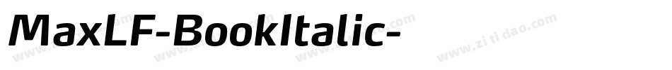 MaxLF-BookItalic字体转换