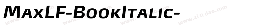 MaxLF-BookItalic字体转换