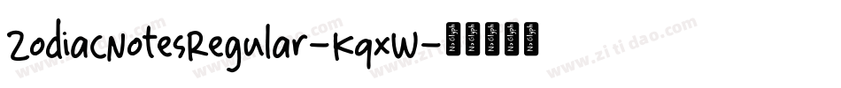 ZodiacNotesRegular-KqxW字体转换