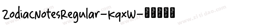 ZodiacNotesRegular-KqxW字体转换