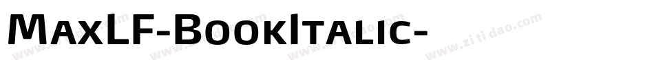 MaxLF-BookItalic字体转换