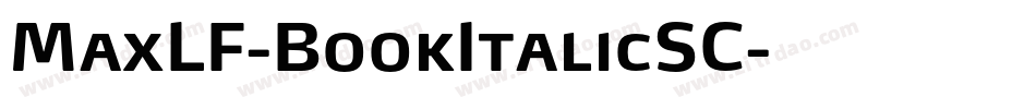 MaxLF-BookItalicSC字体转换