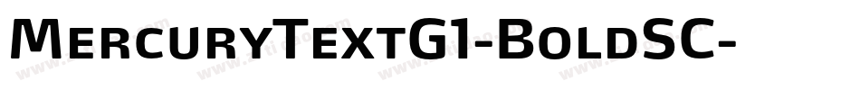 MercuryTextG1-BoldSC字体转换