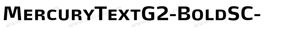 MercuryTextG2-BoldSC字体转换