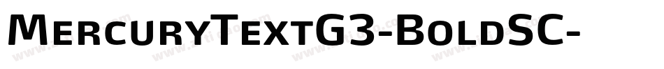 MercuryTextG3-BoldSC字体转换