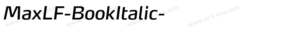 MaxLF-BookItalic字体转换