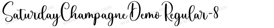 SaturdayChampagneDemoRegular-8KdD字体转换