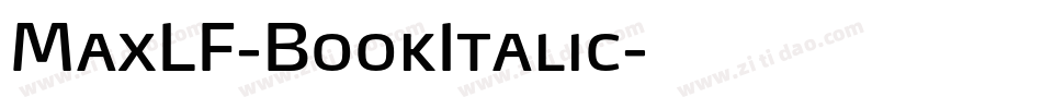 MaxLF-BookItalic字体转换