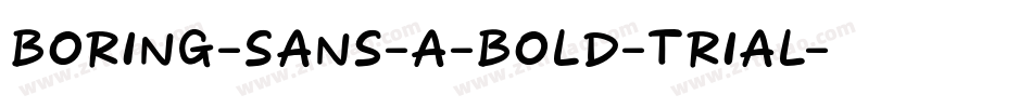 Boring-Sans-A-Bold-trial字体转换
