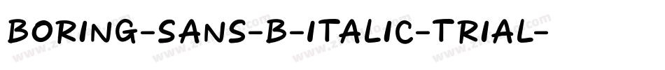 Boring-Sans-B-Italic-trial字体转换