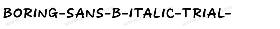 Boring-Sans-B-Italic-trial字体转换