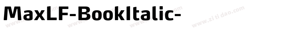 MaxLF-BookItalic字体转换